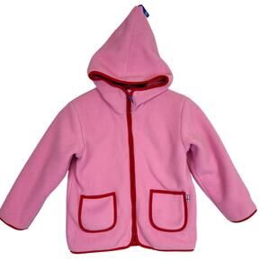 Finkid Tonttu Zip-In Fleece Jacket Girls Hooded $120 - 120/130 6-8 Years